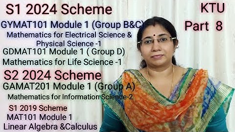 Eigen Value and Eigen Vector|GYMAT101|GDMAT101|Module 1| MAT101 |S1|GAMAT101 S2 |Part 8