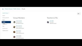 Using group tools in Canvas