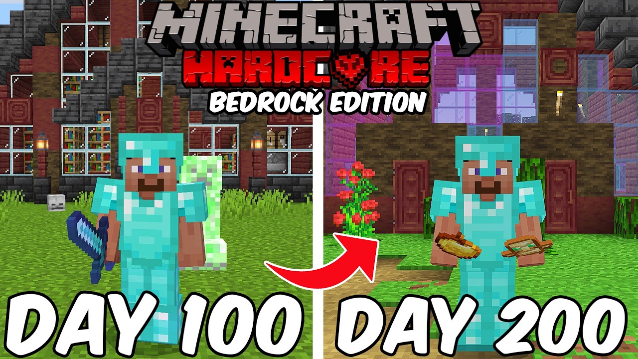 200 Days in Hardcore Minecraft Bedrock