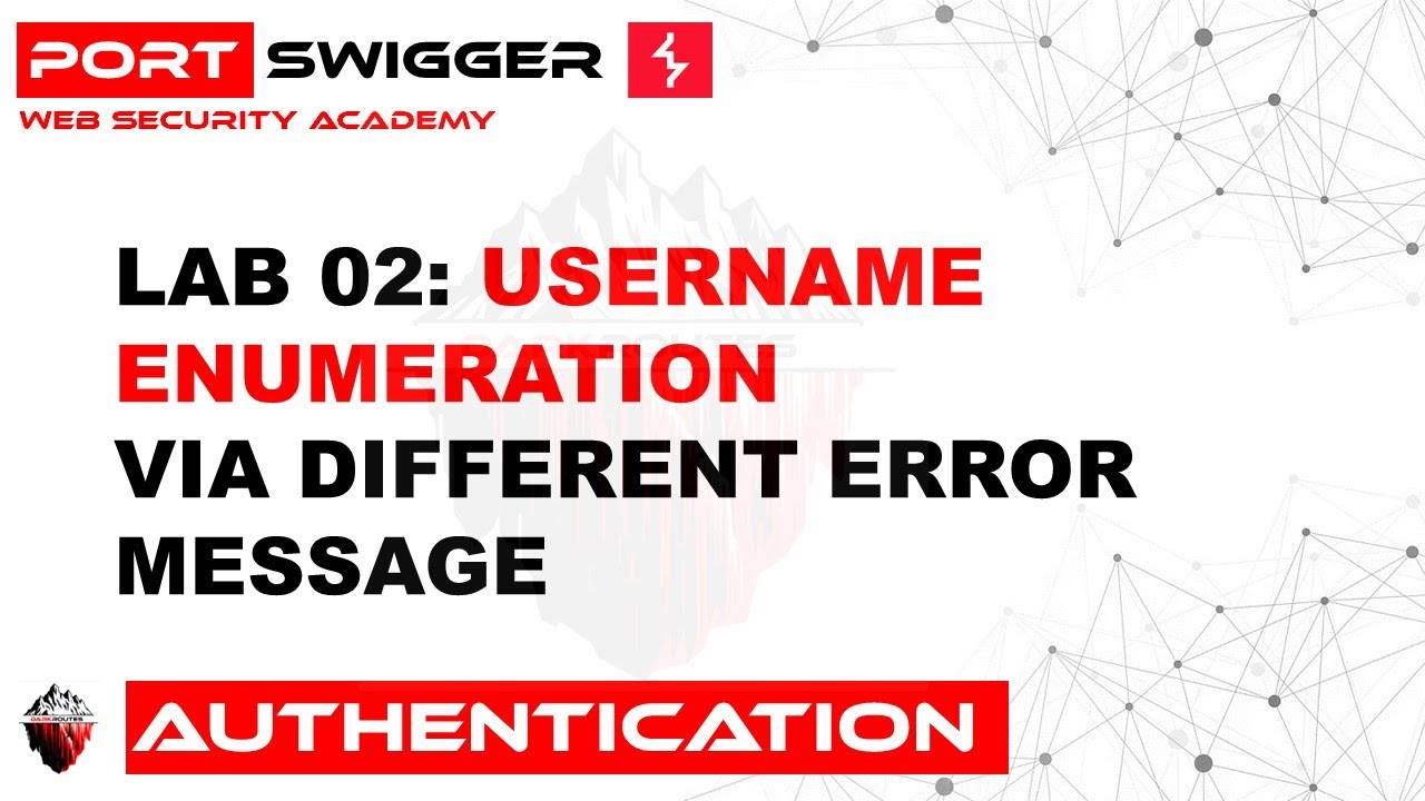 Authentication : Lab 02 - Username Enumeration via Different Error Message | PortSwigger Academy
