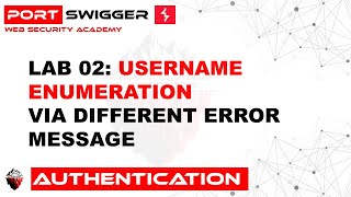 Authentication : Lab 02 - Username Enumeration via Different Error Message | PortSwigger Academy