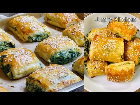 Puff Pastry with Spinach and Cheese Rolls Recipe |Puff Pastry Spinach Rolls #puffpastry #viral #497