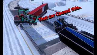 Icy Road Truck Crash Compilation