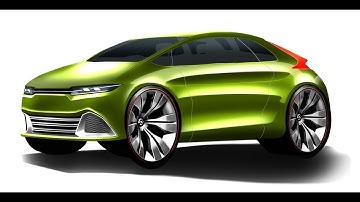 Car Rendering Tutorial- Perspective front view Sketchbook Pro