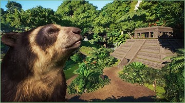 🐻 Spectacled bear habitat with an old temple | Conuco Zoo | Planet Zoo | speedbuild🥑