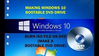 How To Make Bootable Windows 10 Dvd Drive From Iso File Burn Iso File To Dvd