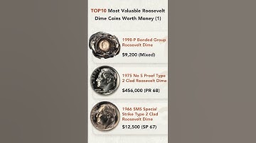 TOP 10 Most Valuable Roosevelt Dime Coins Worth Money (1) #coin #coincollecting #dimes #roosevelt