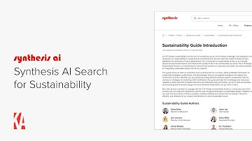 Synthesis AI Search for Sustainability