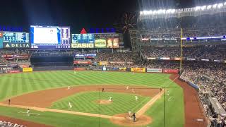 Fireworks light sky during Braves-Yankees game
