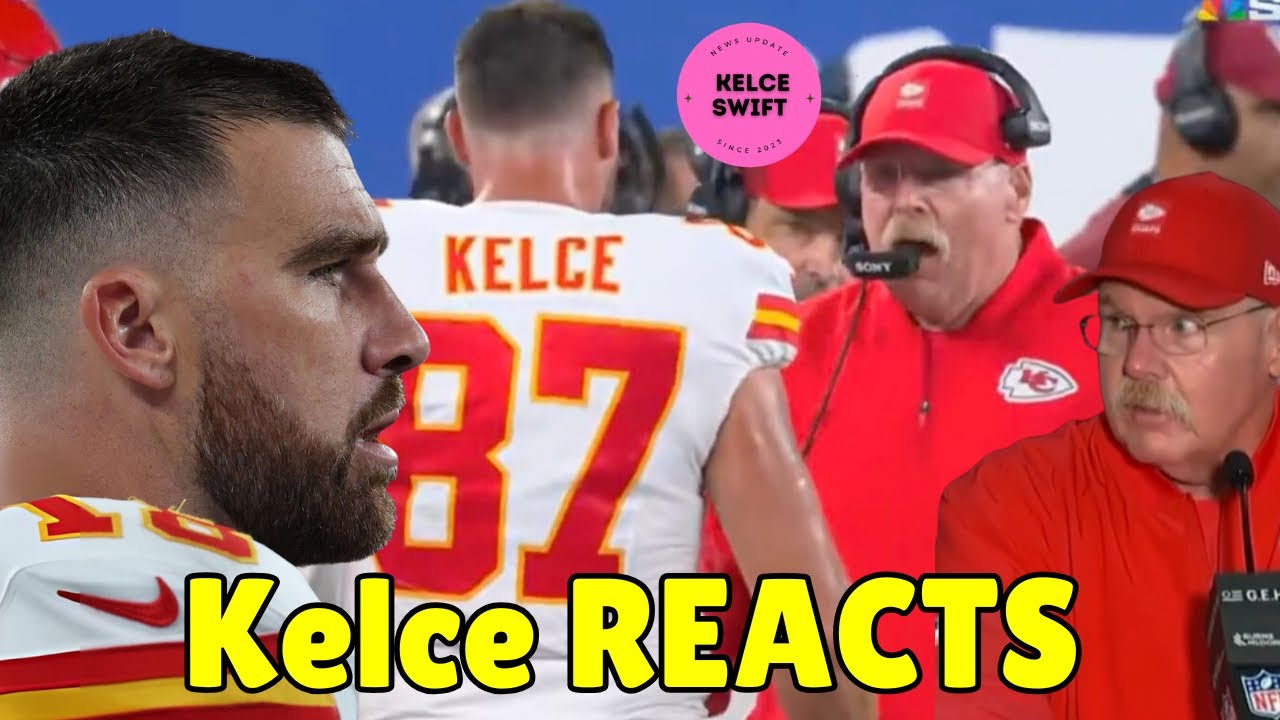 Трэвис Келси РЕАКЦИЯ на эмоциональное сообщение Энди Рида после ожесточенного спора во время матч...