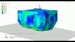 SIMULIA Abaqus 15 m Droptest Polyethylene  Fuel Tank