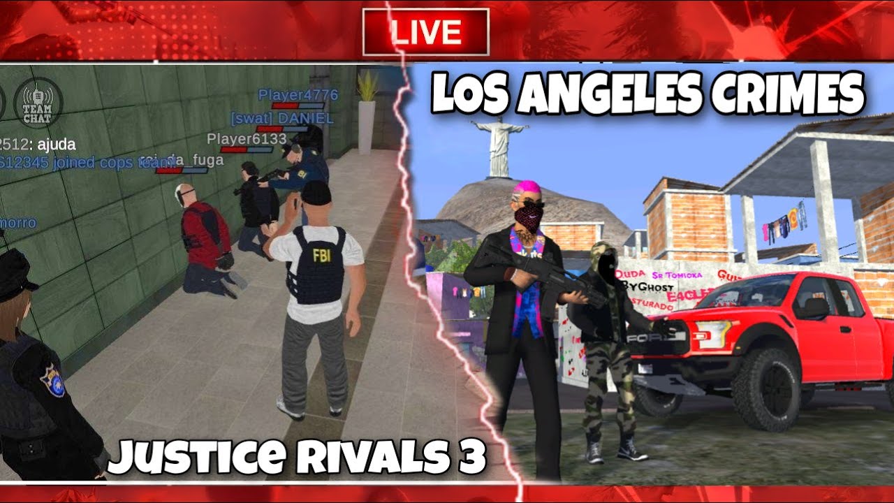 LIVE ON - JUSCTICE RIVALS 3 atualização / LOS ANGELES CRIMES / 