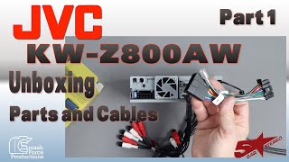 The JVC Kw Z800AW unboxing part 1 the parts and cables