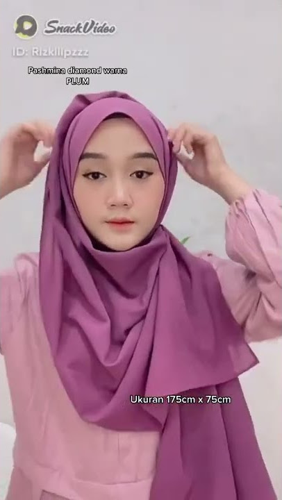 TUTORIAL PASHMINA DIAMOND MENUTUP DADA PAKAI GAMIS #hijabtrend #hijaberscantik #pashminasimple