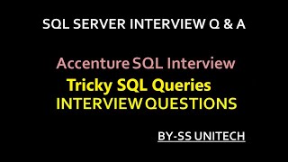 SQL Tricky Interview Questions | Accenture SQL Interview Questions | SQL Server 2020 | Part 61