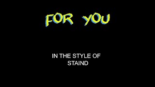 Staind - For You - Karaoke - With Backing Vocals