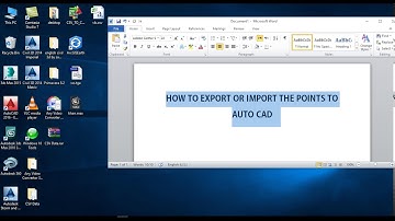 AutoCAD how to import or export points...