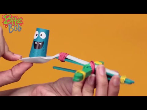 ⁣Make a Handheld Catapult! - Bitz & Bob Crafts