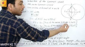 9TH,EX. 10.3,Q.3IF TWO CIRCLES INTERSECT AT TWO POINTS, PROVE THAT THEIR CENTERS LIE ON CH.10//#math