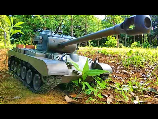 ラジコン戦車道 M26パーシング 1/16 ヘンロン ♯10 - YouTube