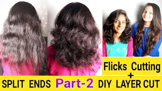 Split Ends-2|Split Ends Removal Hair Cut|DIY Easy Layer Cut At Home|AlwaysPrettyUseful