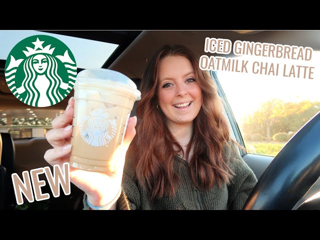 Iced Gingerbread Oat Milk Chai Tea Latte (Starbucks Copycat) 