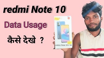 Redmi Note 10 - Check Data Usage ||Redmi Note 10T  5G me so screen data kaise kare || redmi data so