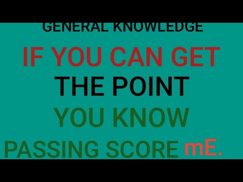 IF YOU CAN GET THE POINT YOU KNOW PASSING SCORE ME - YouTube