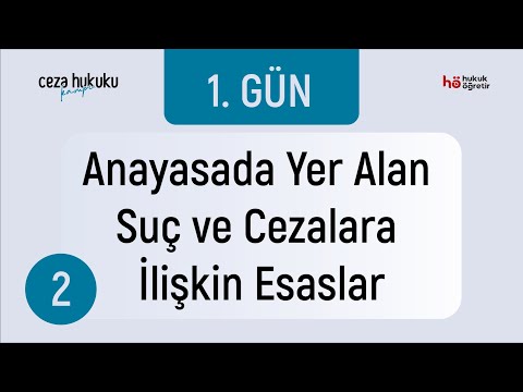 2) Ceza Hukuku KAMPI - Anayasada Yer Alan Suç ve Cezalara İlişkin Esaslar - Murat AKSEL