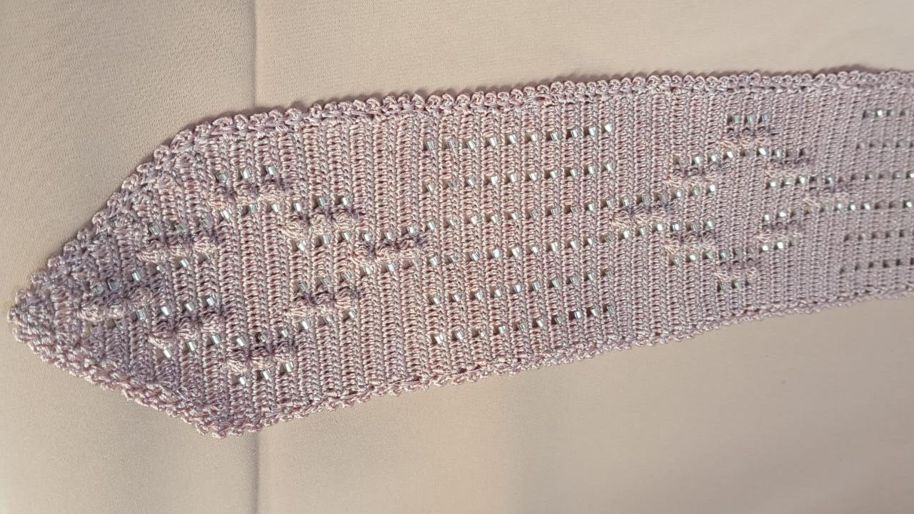 الدرس 61-نصف طوق بالكروشيه شبيه لراندا لعاشقات الكروشيه والتغيير