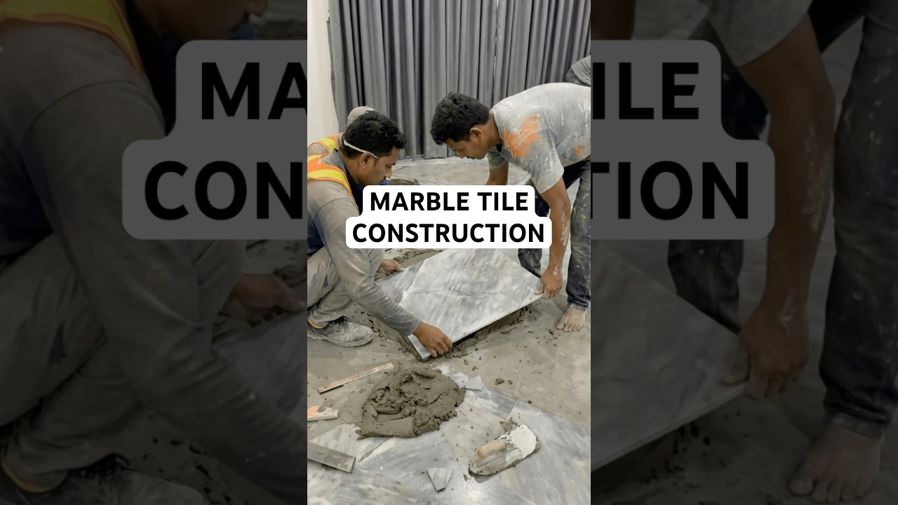 Marble tile construction