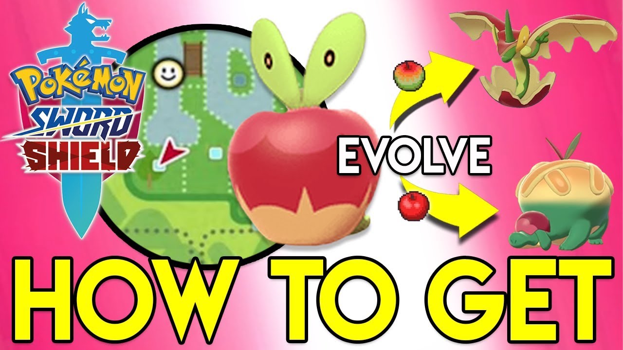 How to get Applin Flapple Appletun in Pokemon Sword and Shield