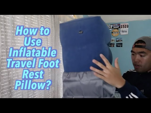 Inflatable Airplane Footrest Pillow