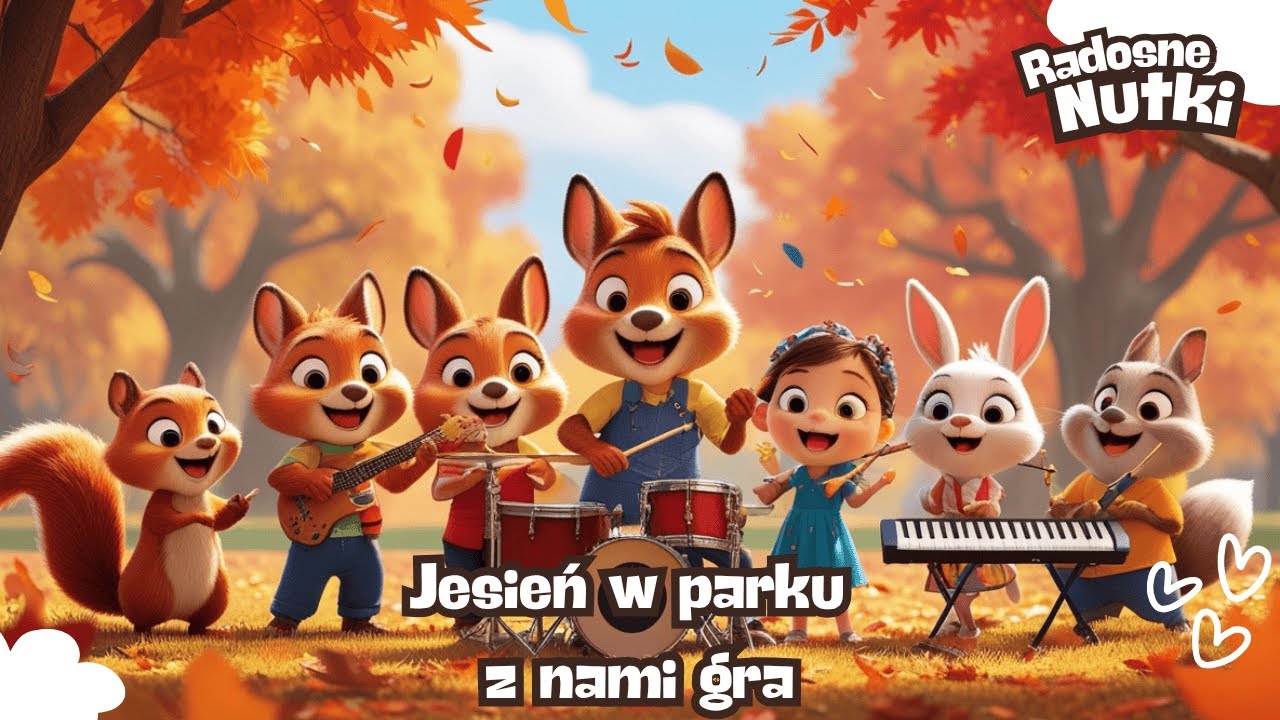 🎵 Radosne Nutki — Jesień w parku z nami gra — piosenki dla dzieci🎵