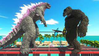 Growing KING KONG 2024 vs EVOLVED GODZILLA! Who is the Real King? | Animal Revolt Battle Simulator