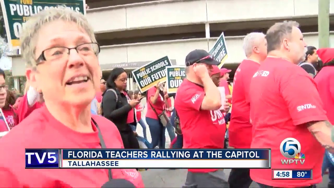 Florida teachers rallying at the capitol YouTube