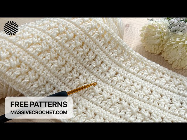 SUPER EASY & FAST Crochet Pattern for Beginners! ⚡️ ❤️ LOVELY Crochet  Stitch for Baby Blanket & Bag 