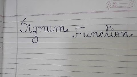 Signum function of x