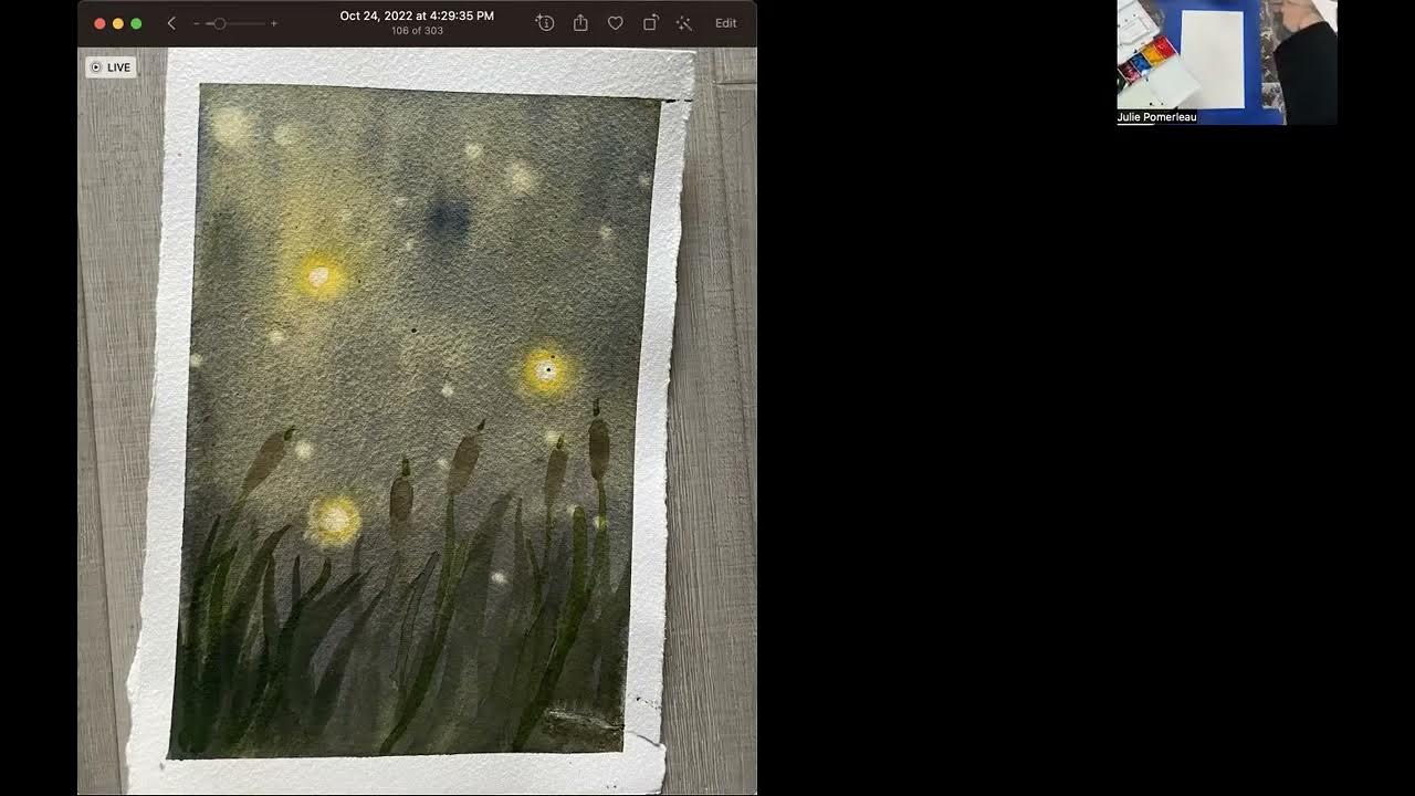 Fireflies Intro to Watercolour Painting Tutorial For Beginners YouTube