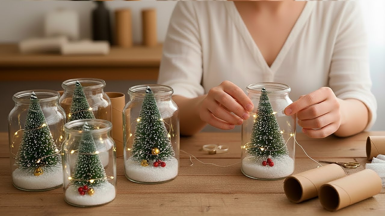 INCREDIBLE IDEA USING A GLASS JAR AND A SPRUCE BRANCH! 😍 CHRISTMAS GIFT IDEAS