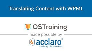 WordPress Multilingual Class, #8: Translating Content with WPML