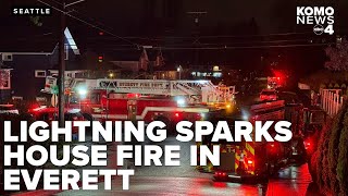 Lightning Sparks House Fire In Everett During Western Washington Thunderstorms