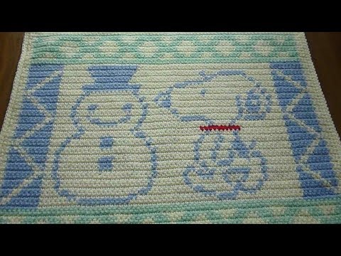 100均アクリル毛糸で編む スヌーピーと雪だるま How To Crochet Youtube