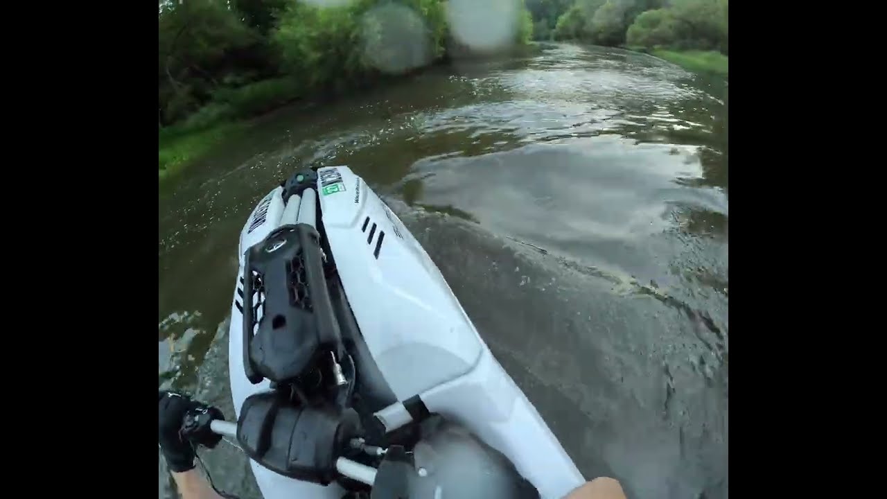Stand Up Jet Ski River Ride￼!! Ends In Near Disaster!!￼