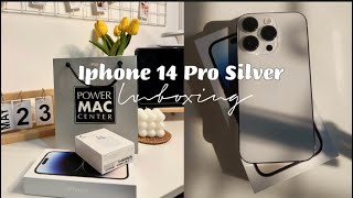 Iphone 14 Pro Silver Unboxing 2023 ✨|Accesorries  | Camera Test