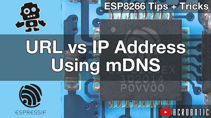 ESP8266 mDNS For Web Address URL Using Arduino IDE (Mac OSX and Windows)