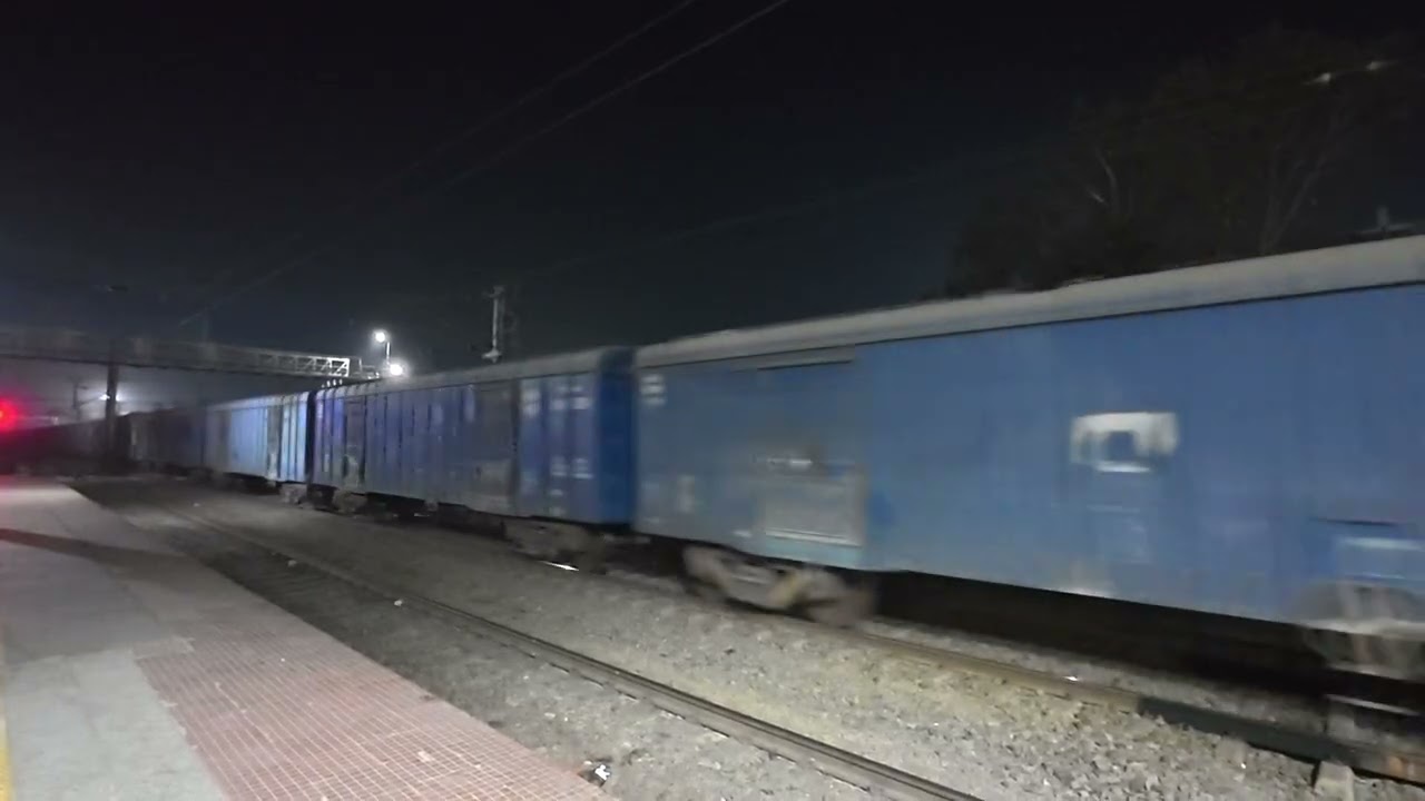 Goods train loaded with stone chips 
