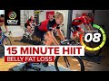 15 min hiit cardio indoor cycling workout  belly fat loss exercise