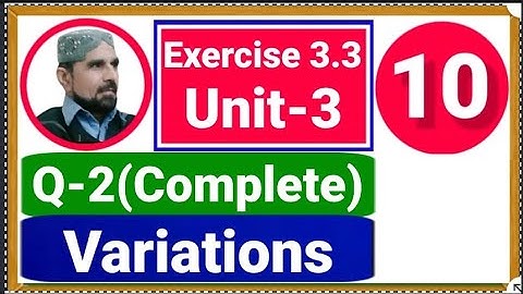 Exercise 3.3 class 10 math unit 3 variations | ratios and proportions | sir abbas#abbasmaths