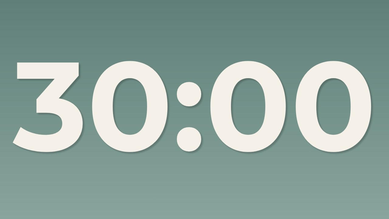 30 Minute Countdown Timer – No Sound | Focus, Study, Deep Work - YouTube